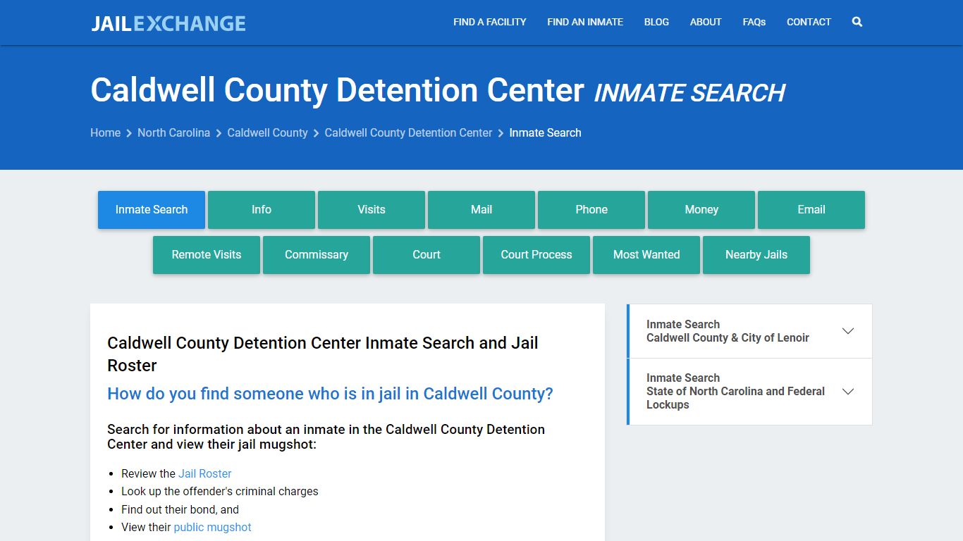 Caldwell County Detention Center Inmate Search - Jail Exchange